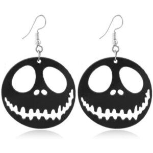 Women Black Women Black Unique acrylic Earrings Skull Earrings Spider Earrings
